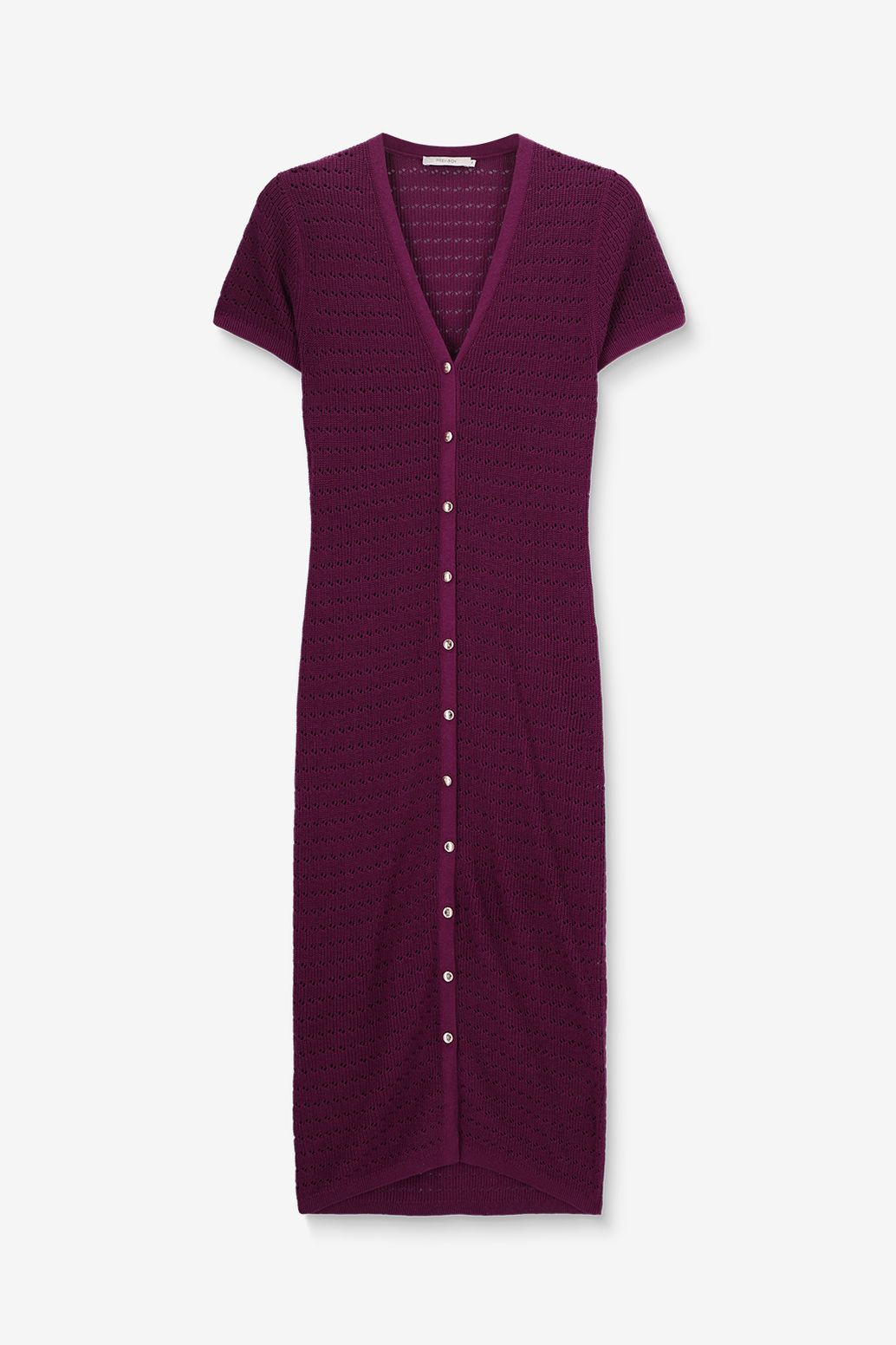 Strickkleid in Maxi-Länge - dunkellila