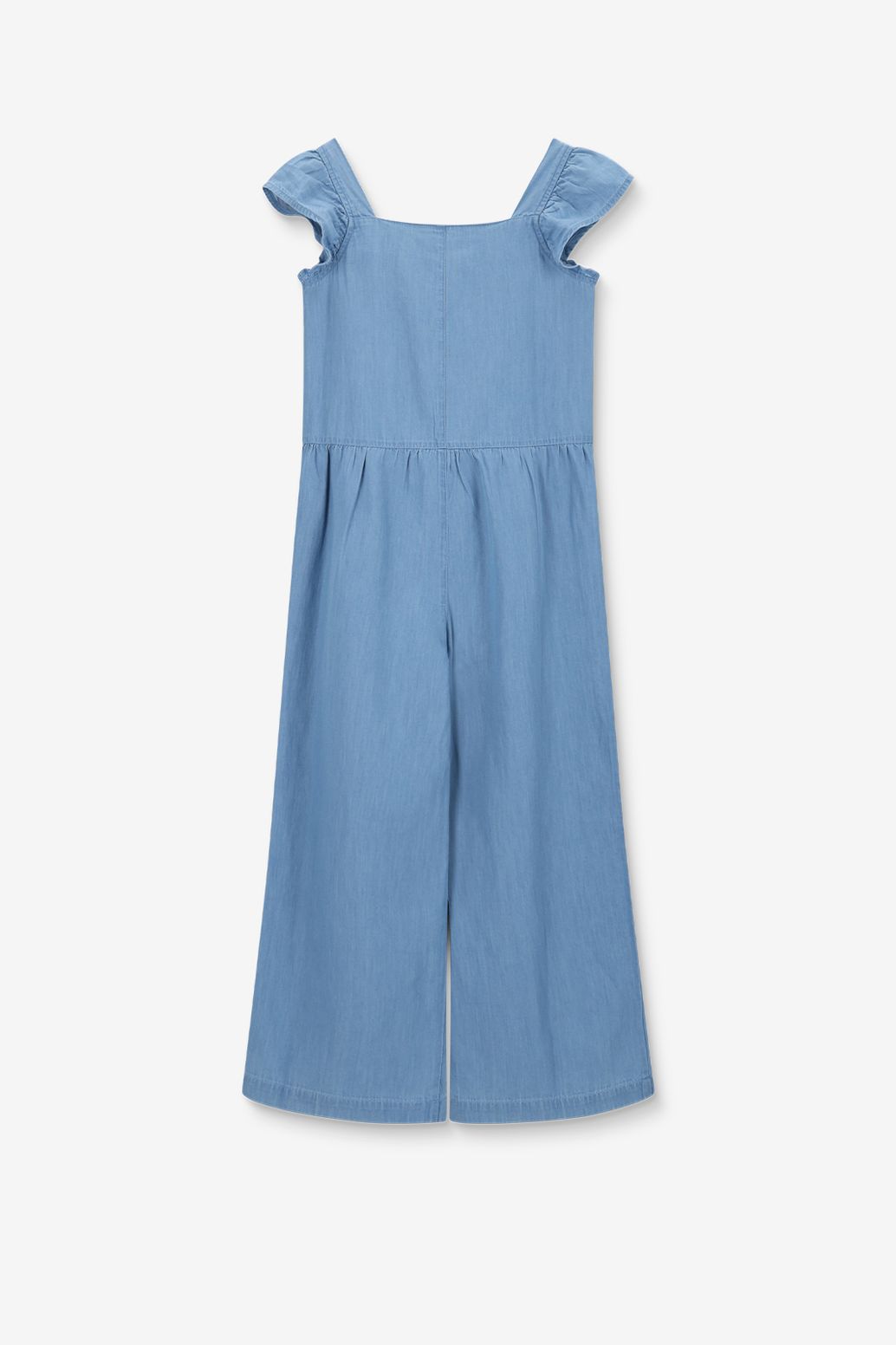 Lichtblauwe denim jumpsuit