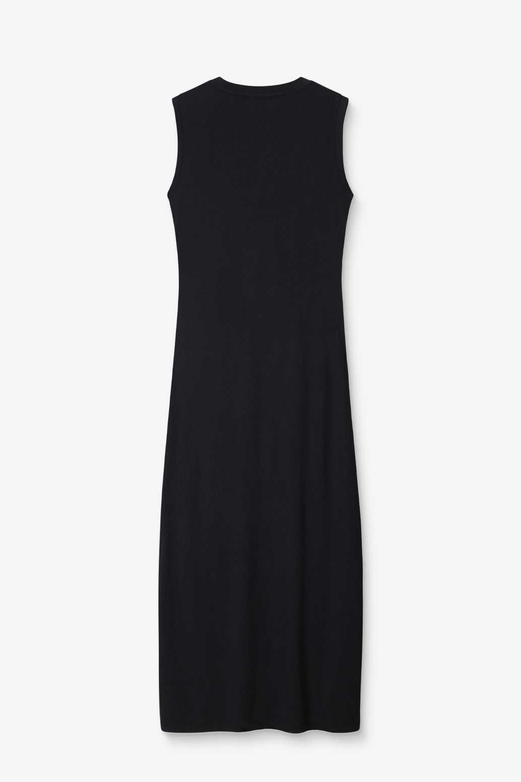 Robe en jersey côtelé - noir