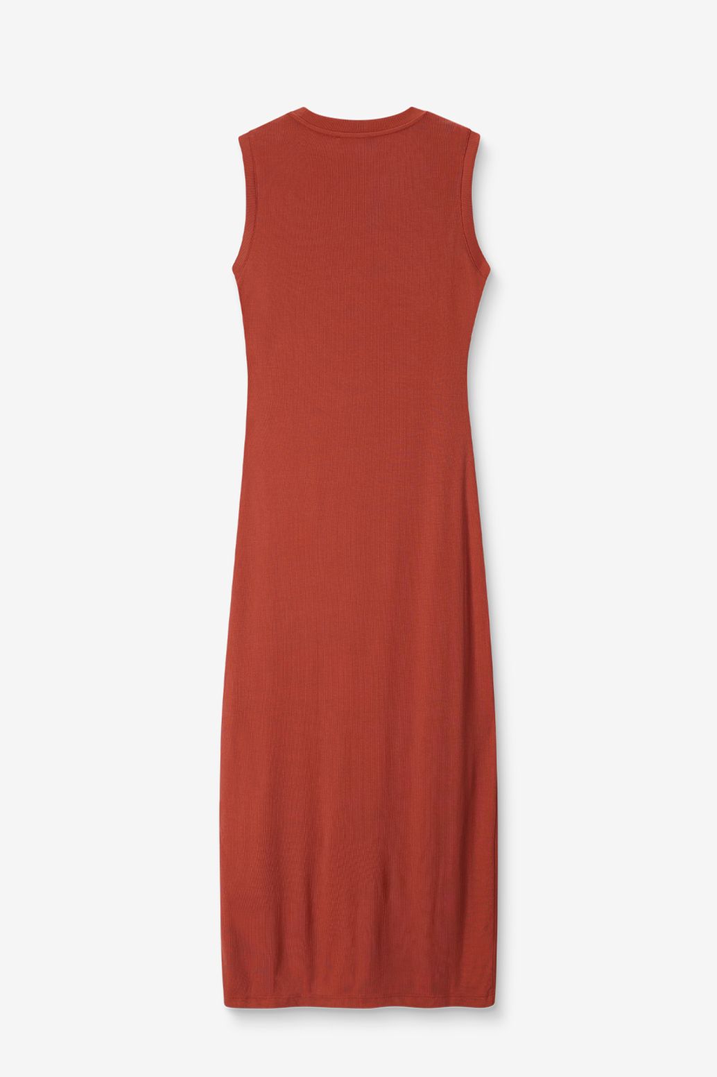 Robe en jersey côtelé - marron