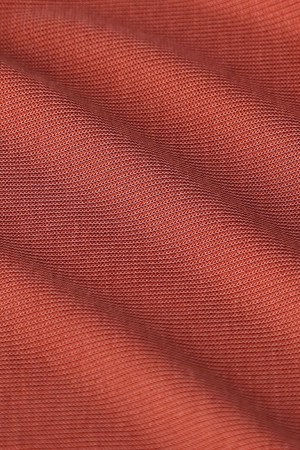 Robe en jersey côtelé - marron