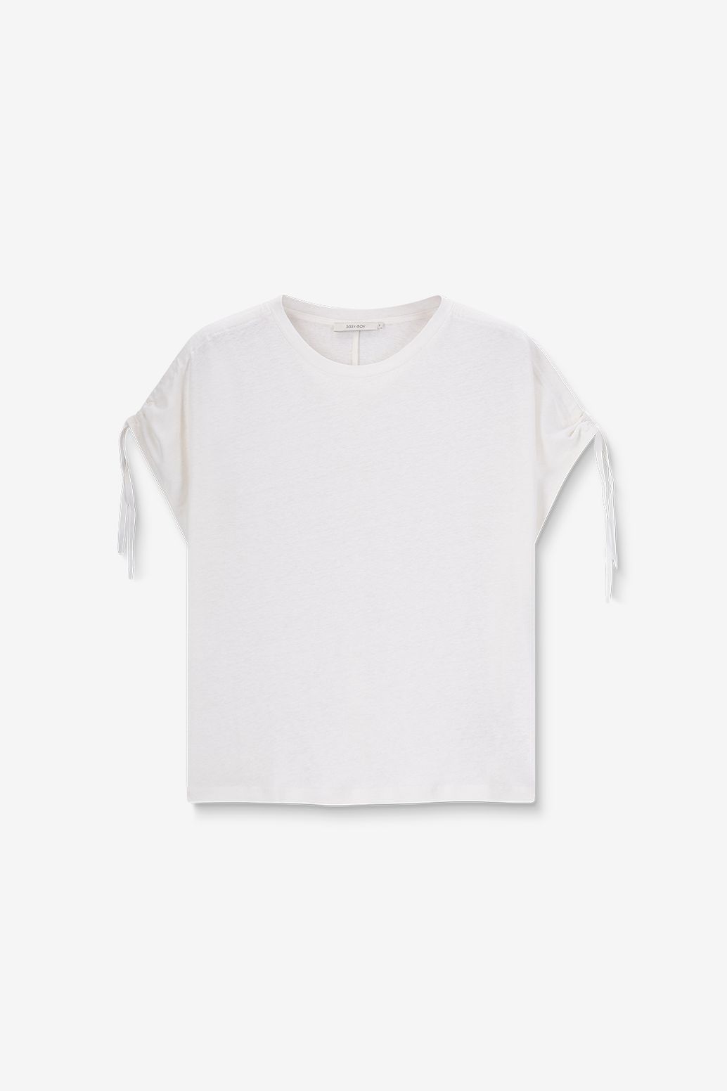 Wit linnenmix T-shirt