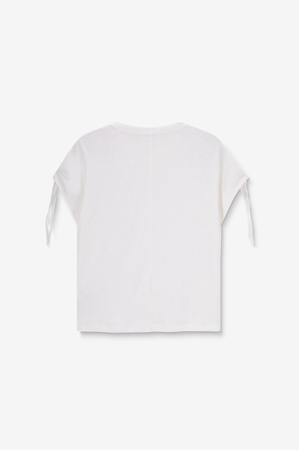 Wit linnenmix T-shirt