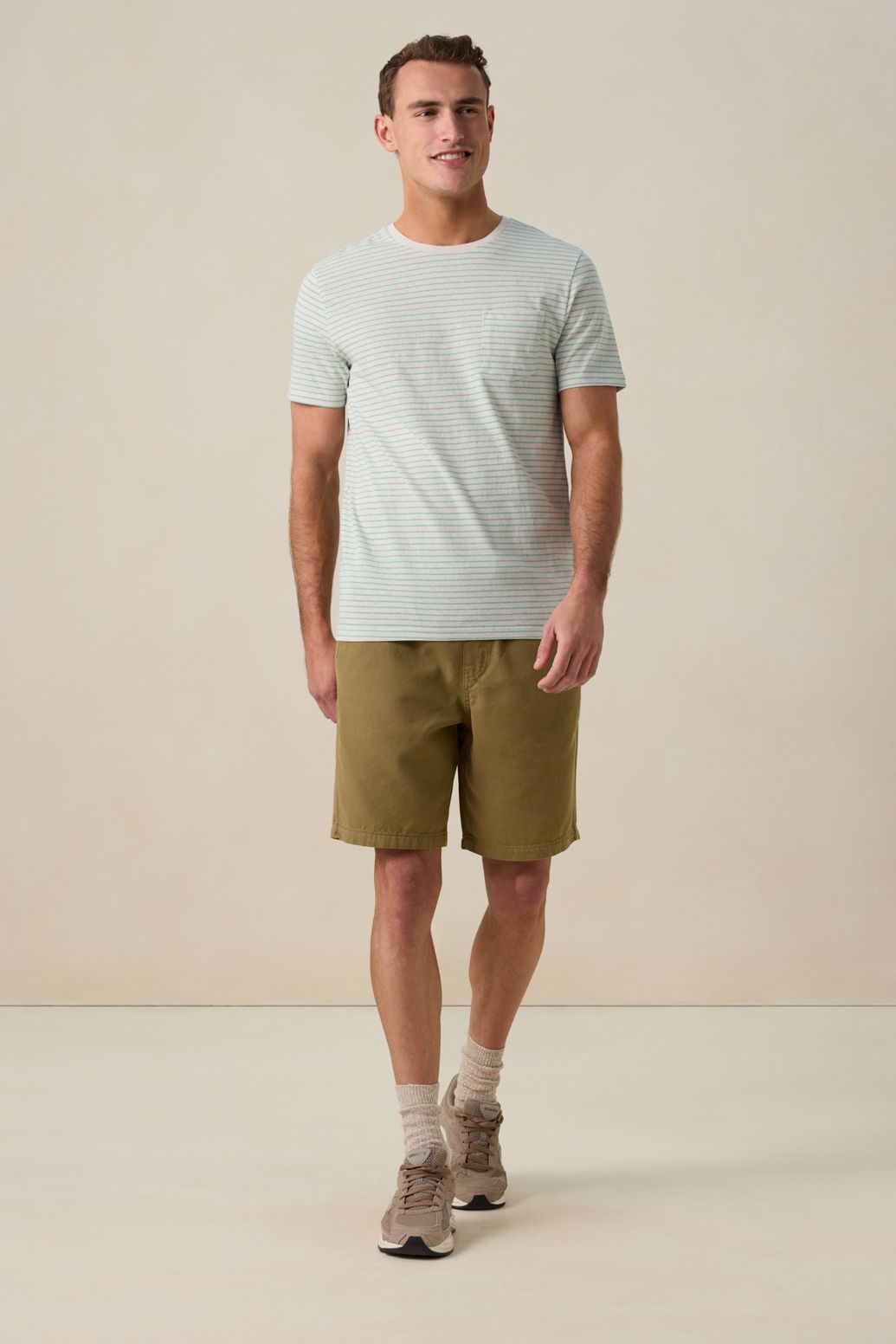 Groen gestreept t-shirt