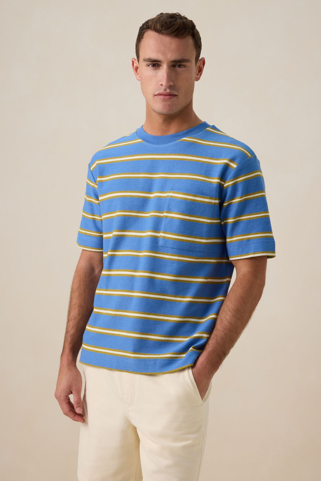 Blauw gestreept T-shirt