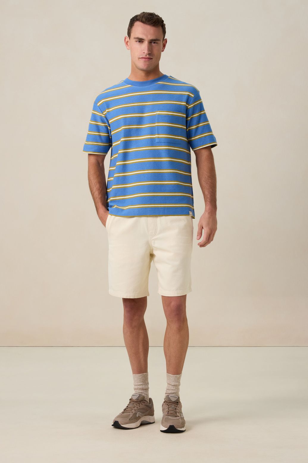 Gestreiftes T-Shirt - blau