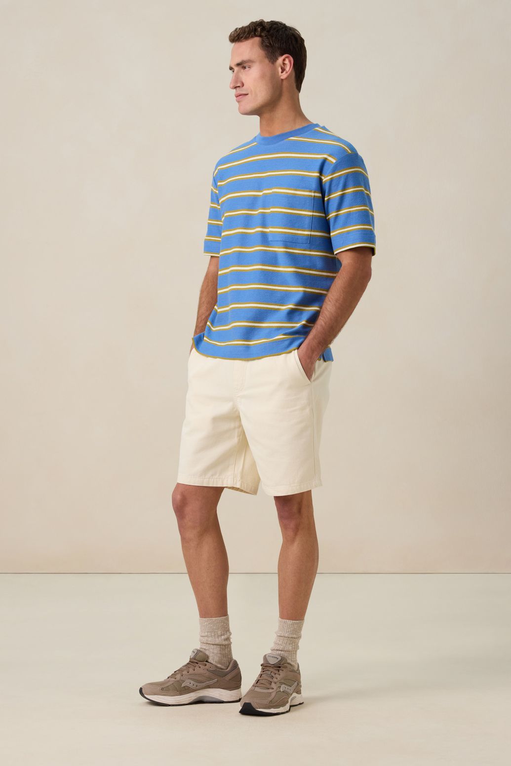 Gestreiftes T-Shirt - blau