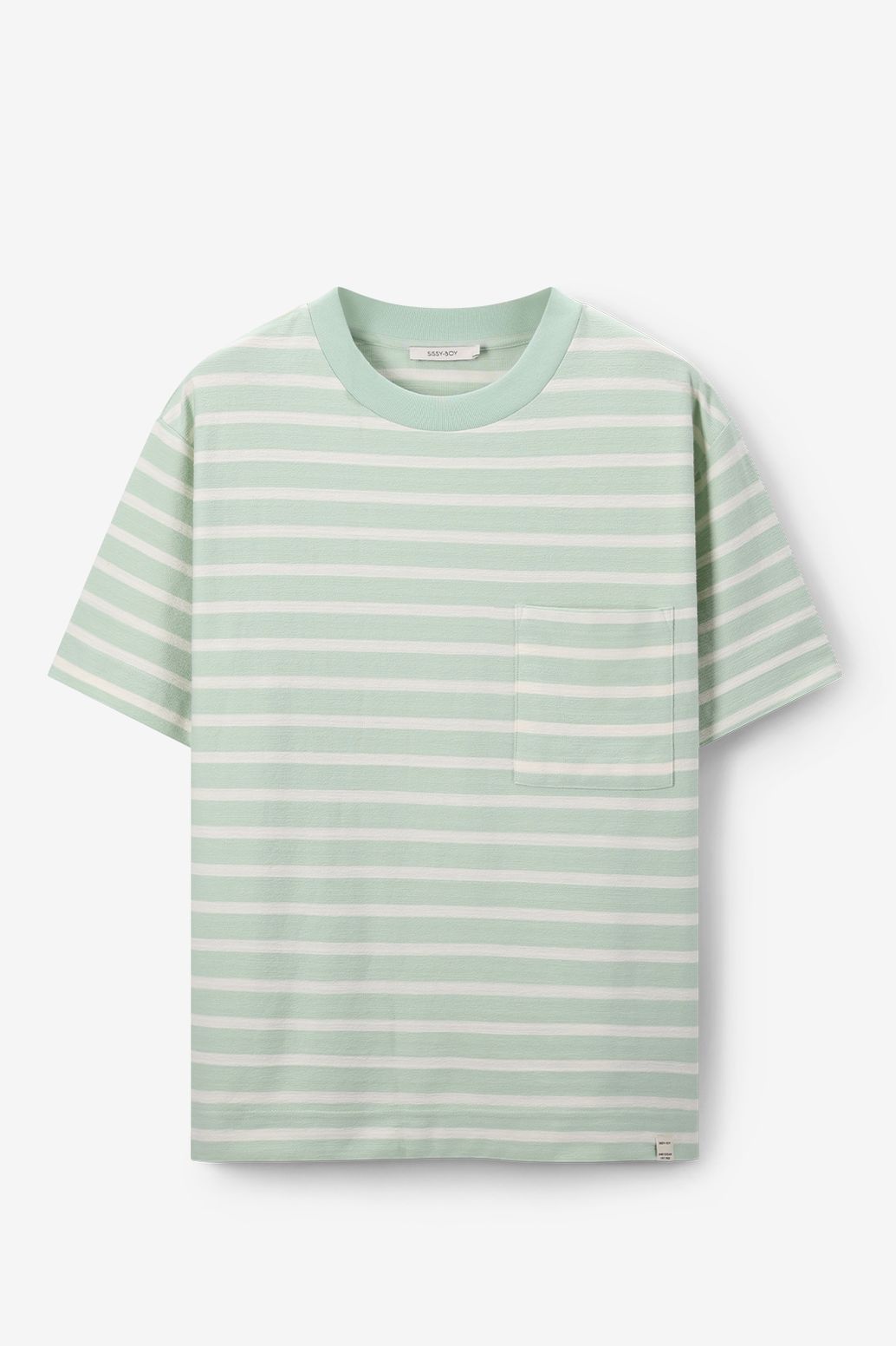T-shirt oversize rayé - vert