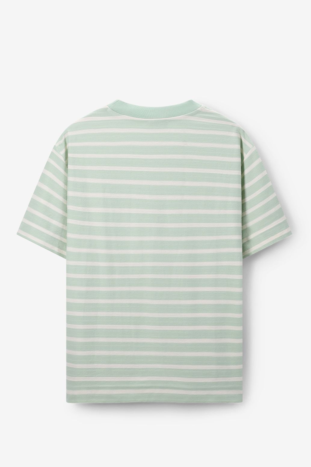 T-shirt oversize rayé - vert