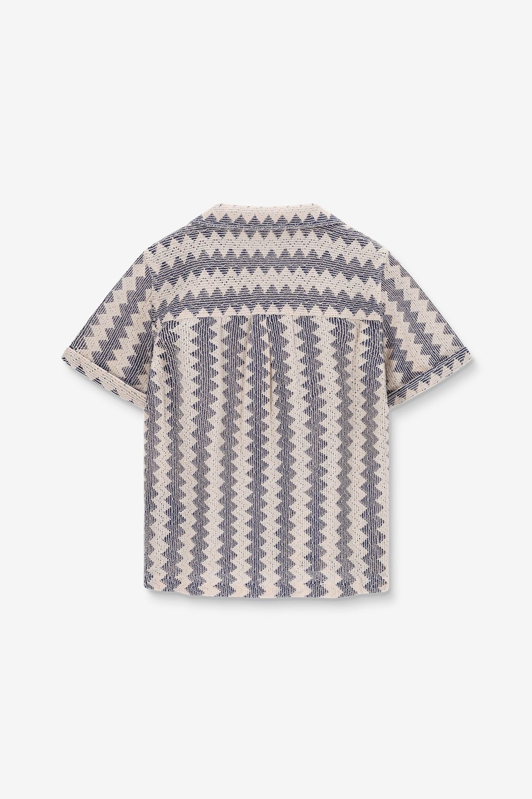 Donkerblauw crochet overhemd