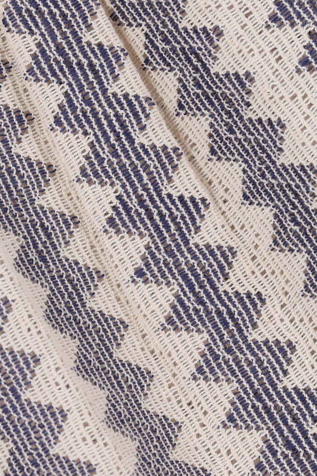 Donkerblauw crochet overhemd