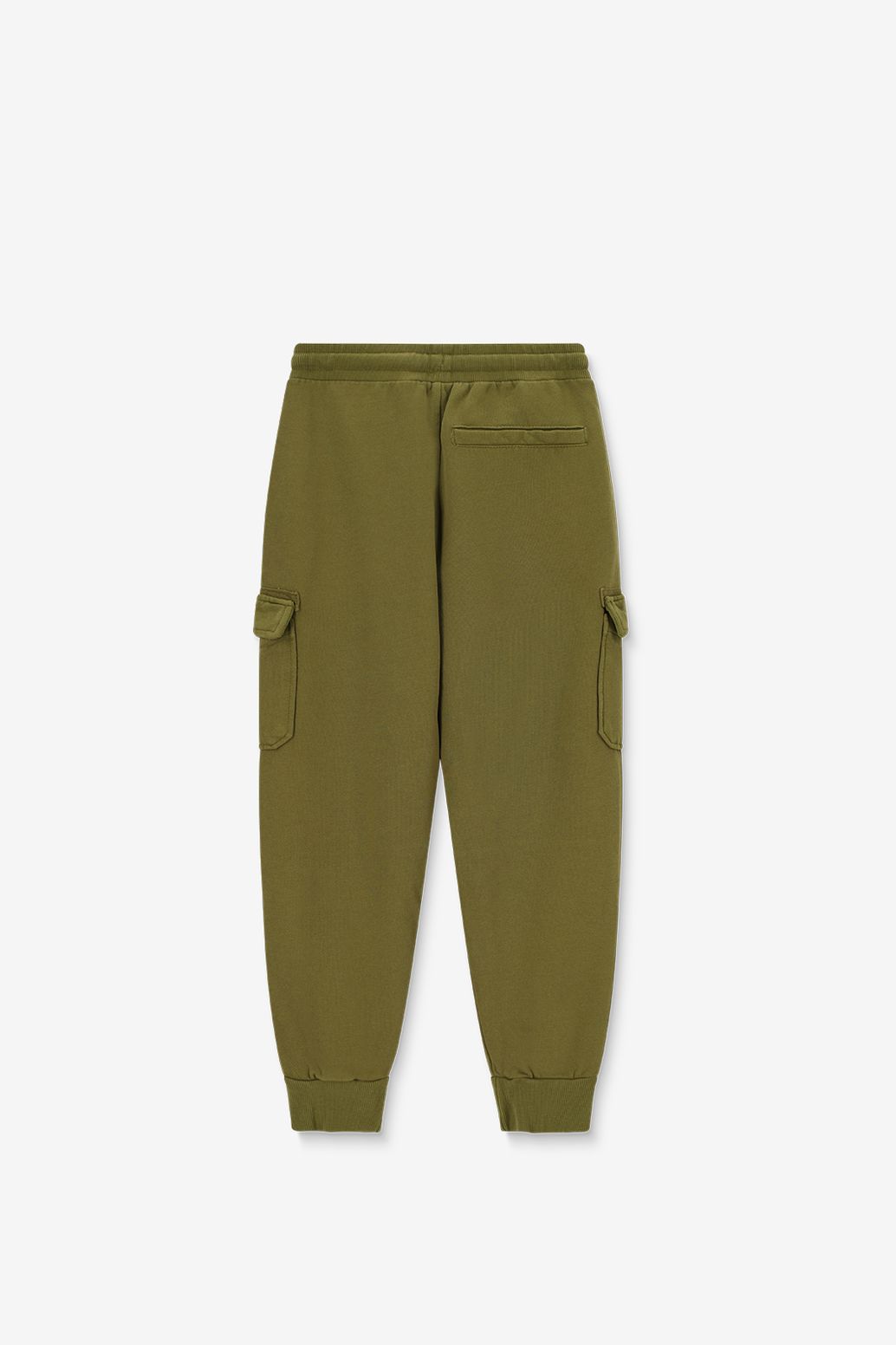 Pantalon de survêtement avec poches plaquées - vert foncé