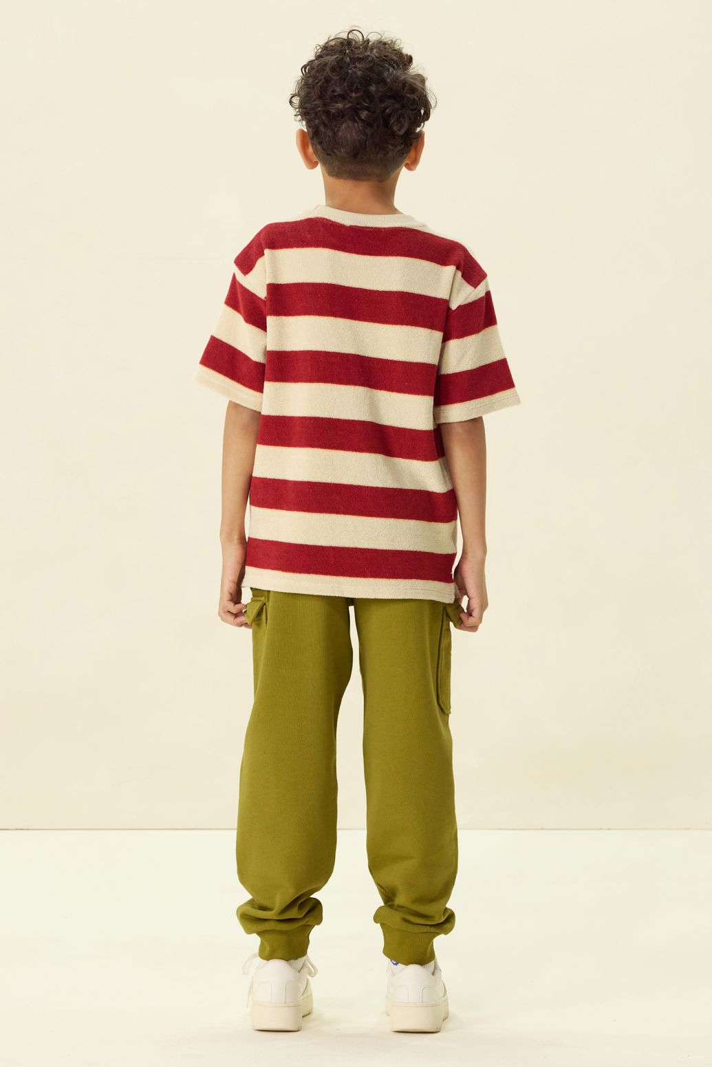 Pantalon de survêtement avec poches plaquées - vert foncé