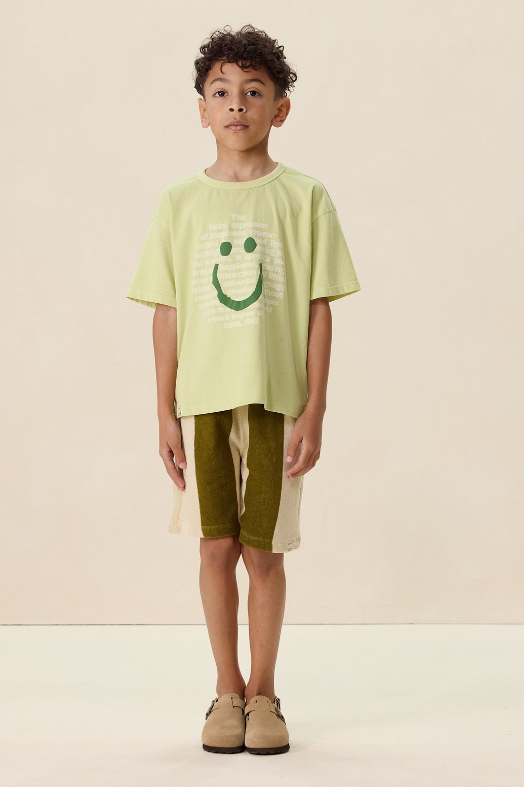 Groen gestreepte shorts