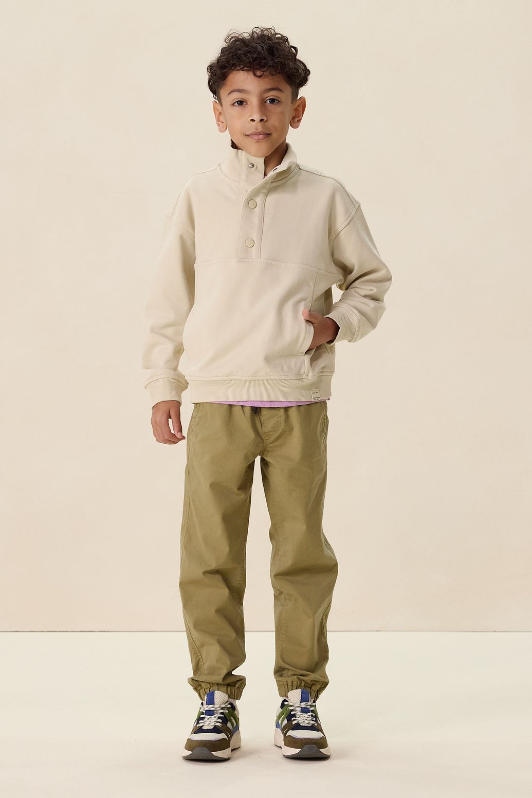 Sweater mit Schildkrötenkrangen - beige