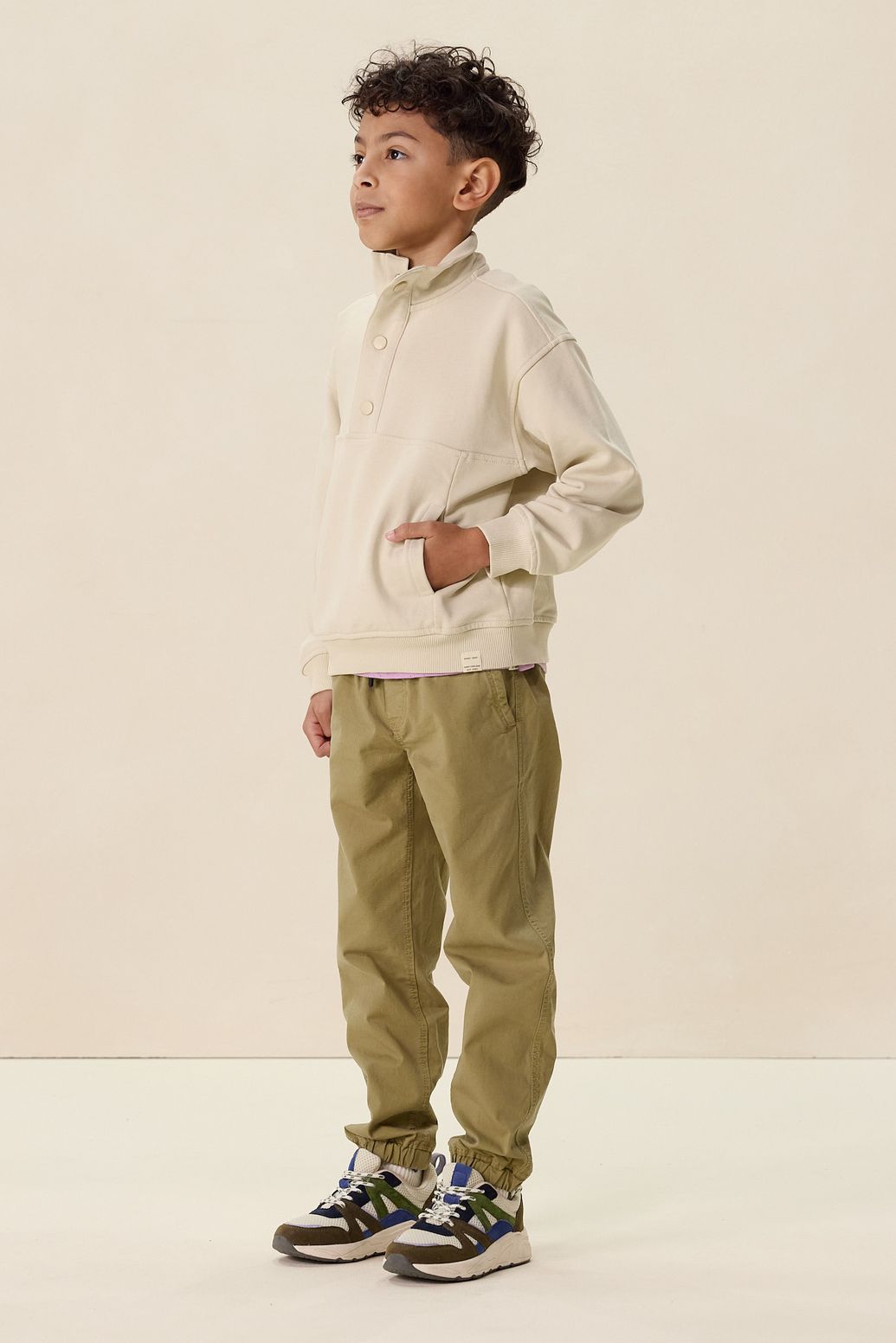Sweat avec col ras du cou - beige