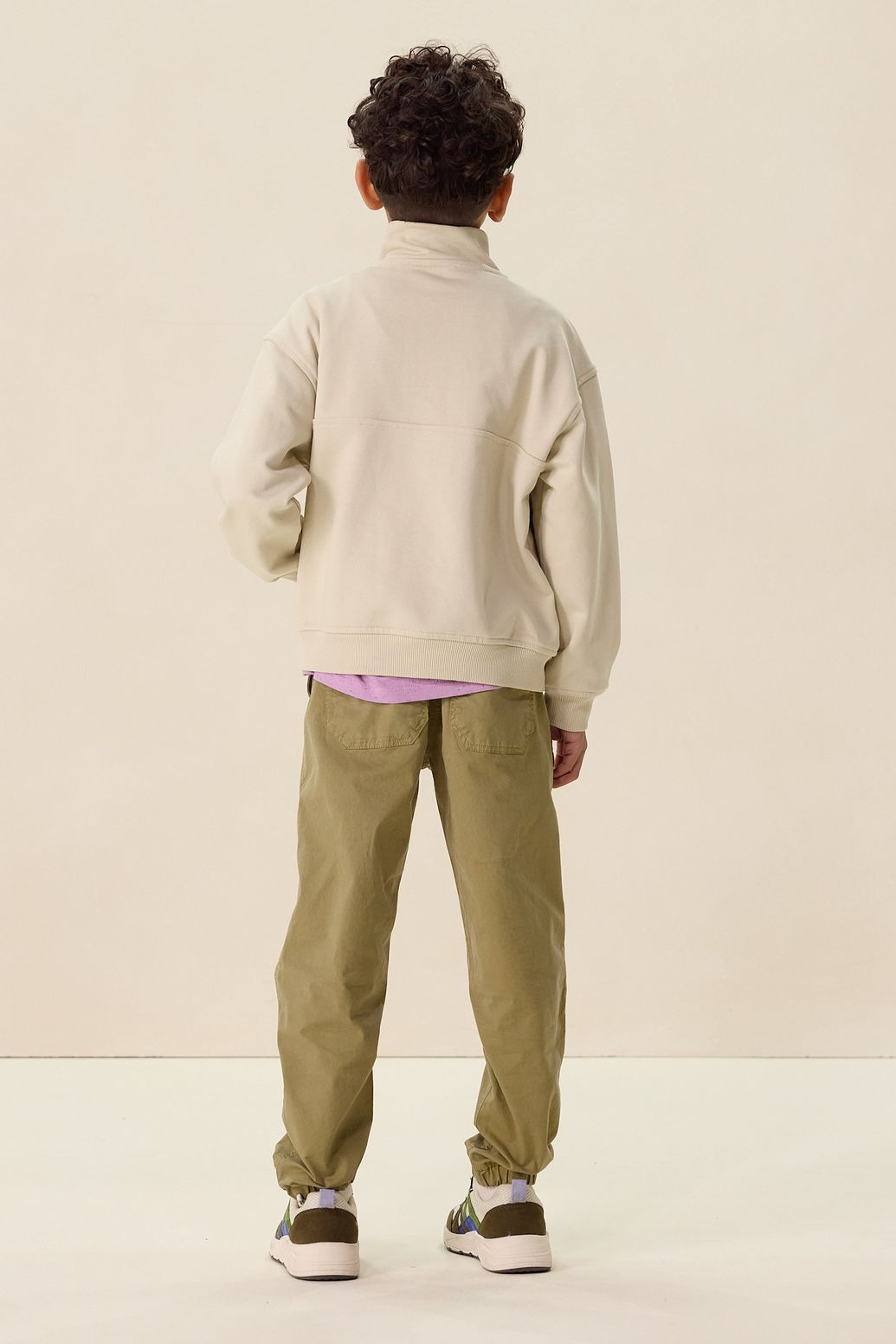 Sweat avec col ras du cou - beige