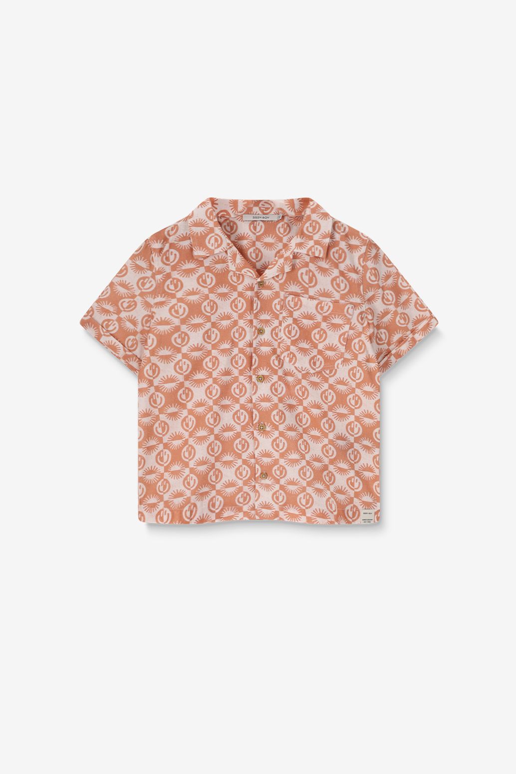 Chemise avec imprimé smileys - orange