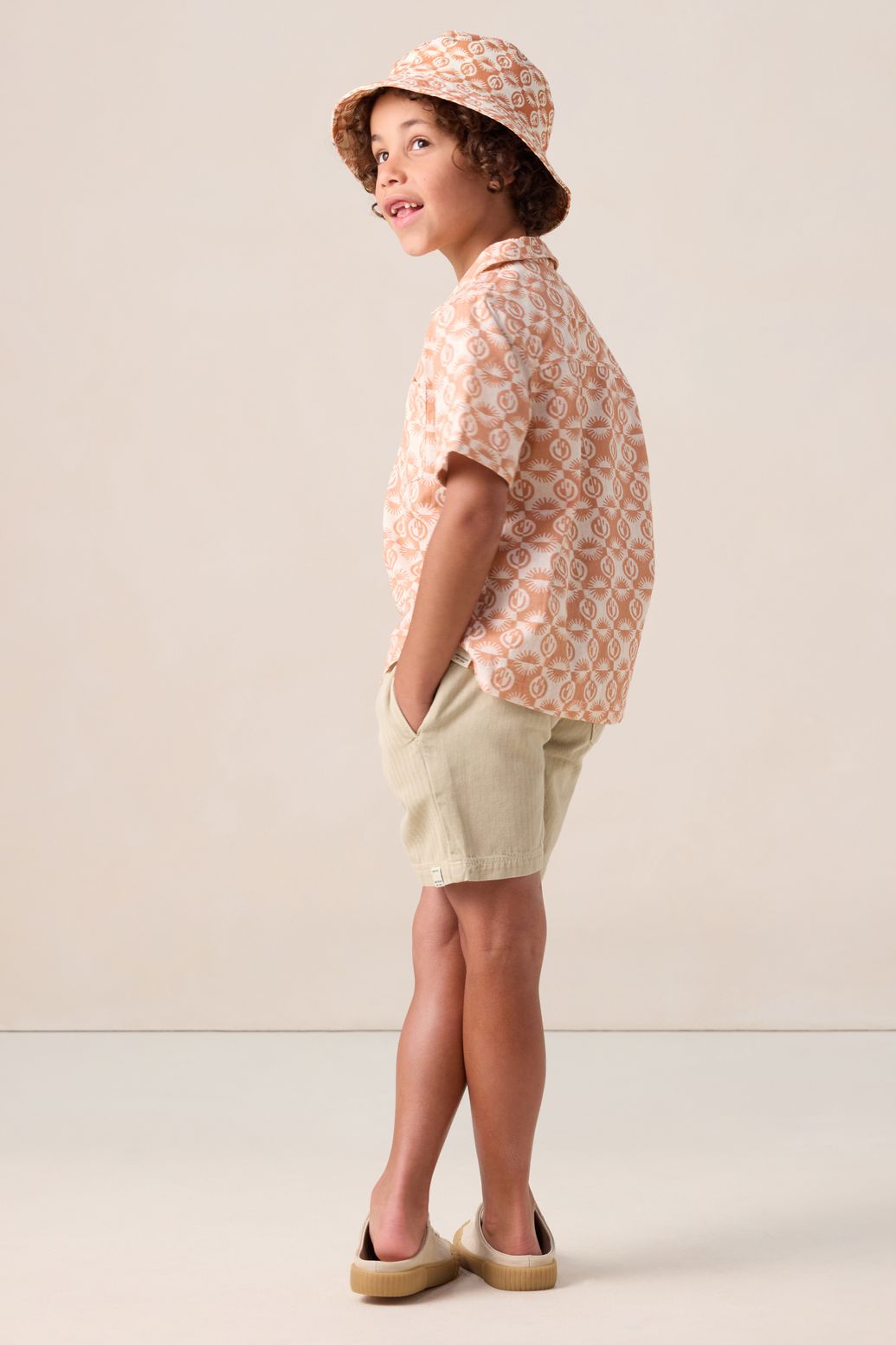 Chemise avec imprimé smileys - orange