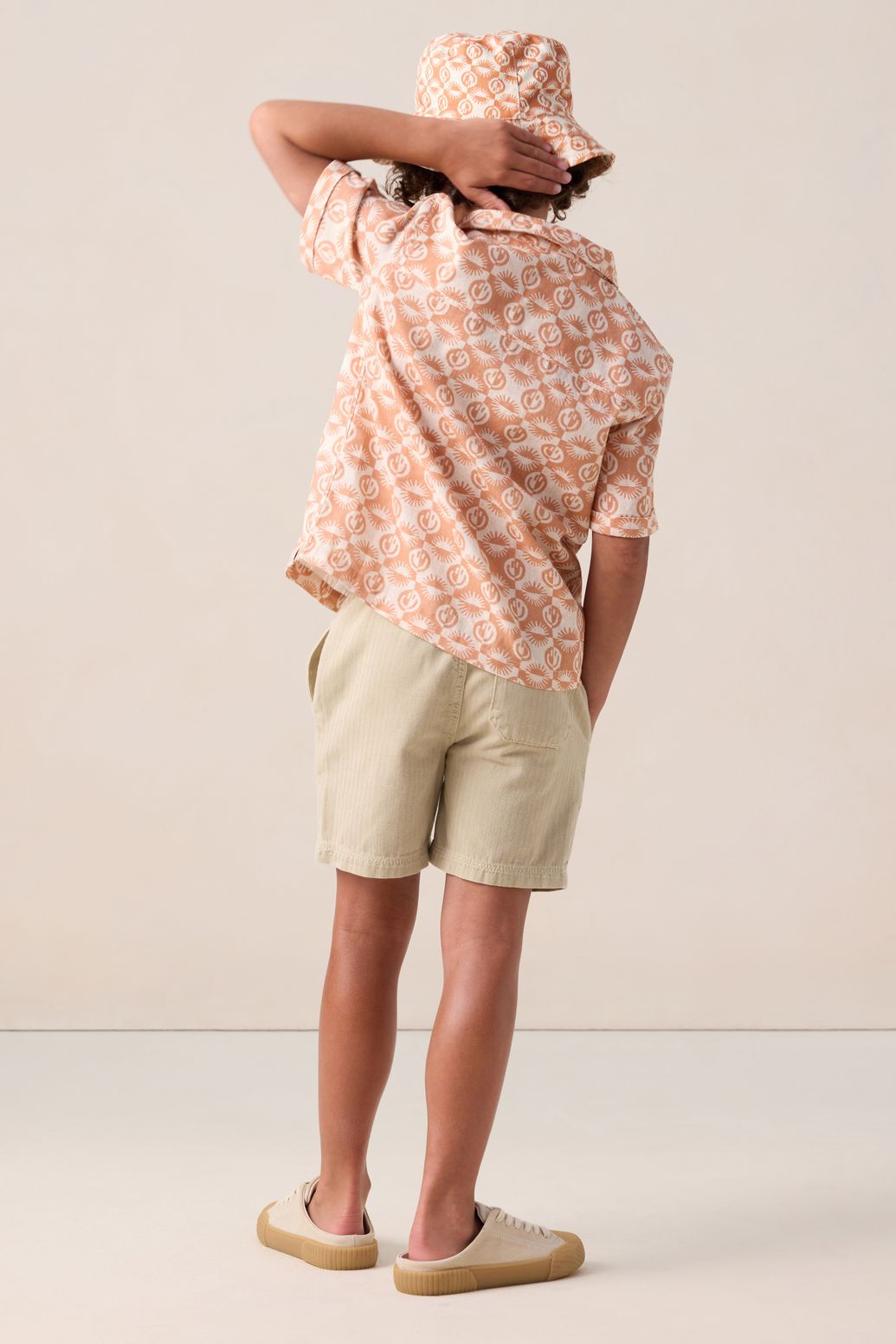 Chemise avec imprimé smileys - orange