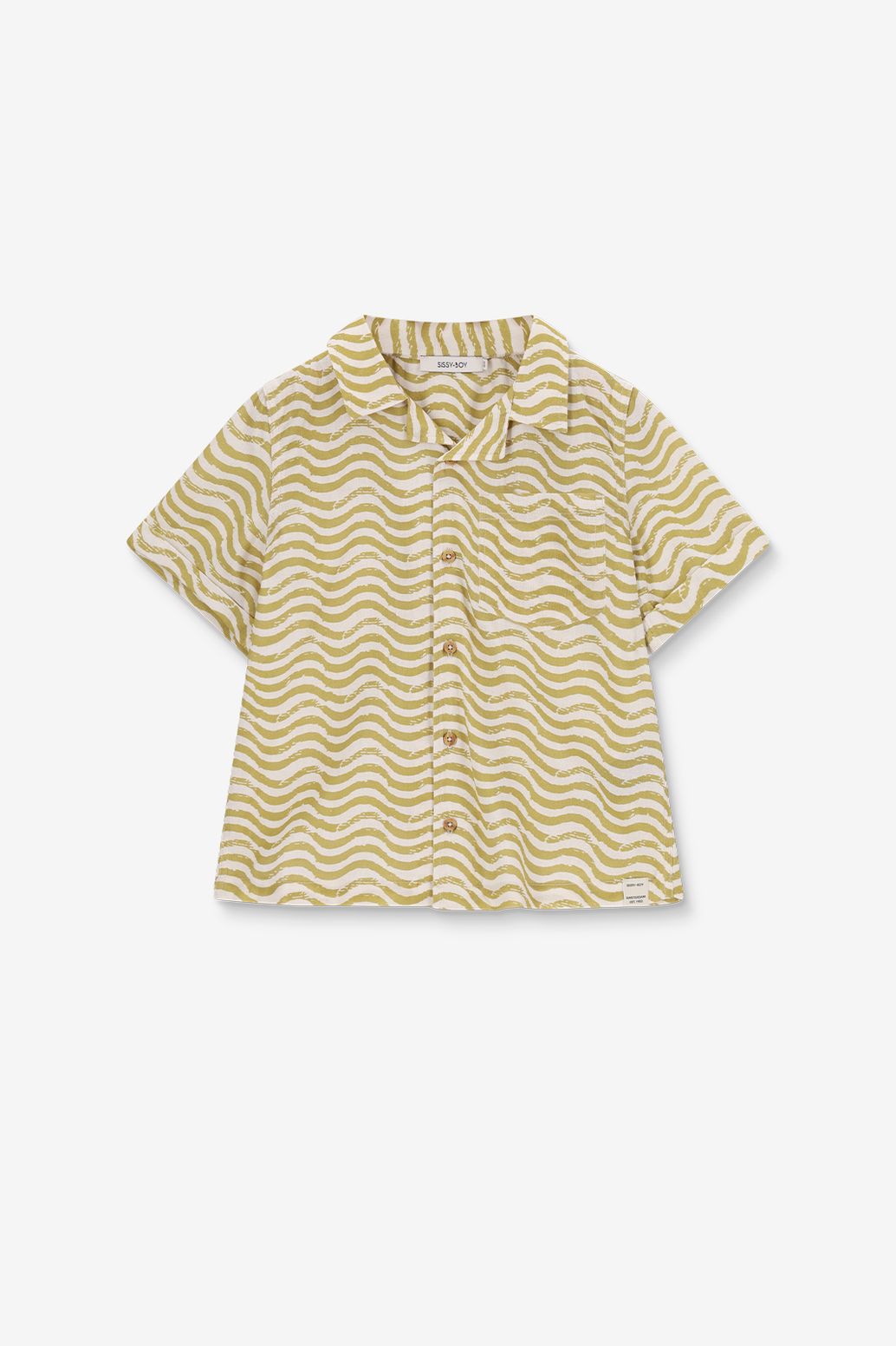 Hemd mit Wellenmuster - hellgrün