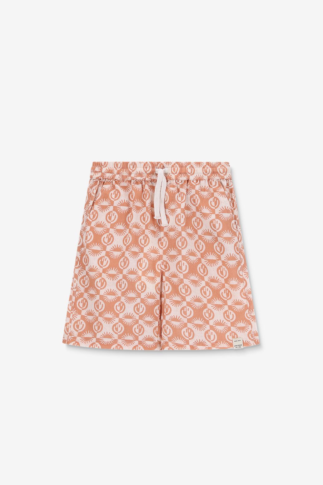 Oranje shorts met smiley print