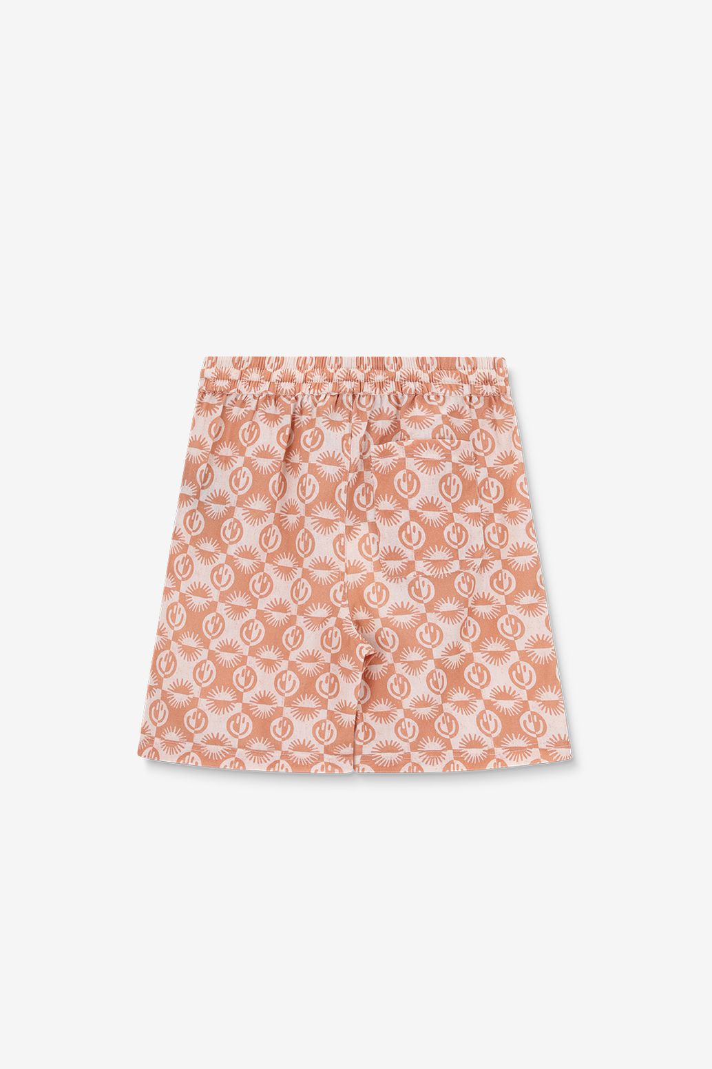 Oranje shorts met smiley print