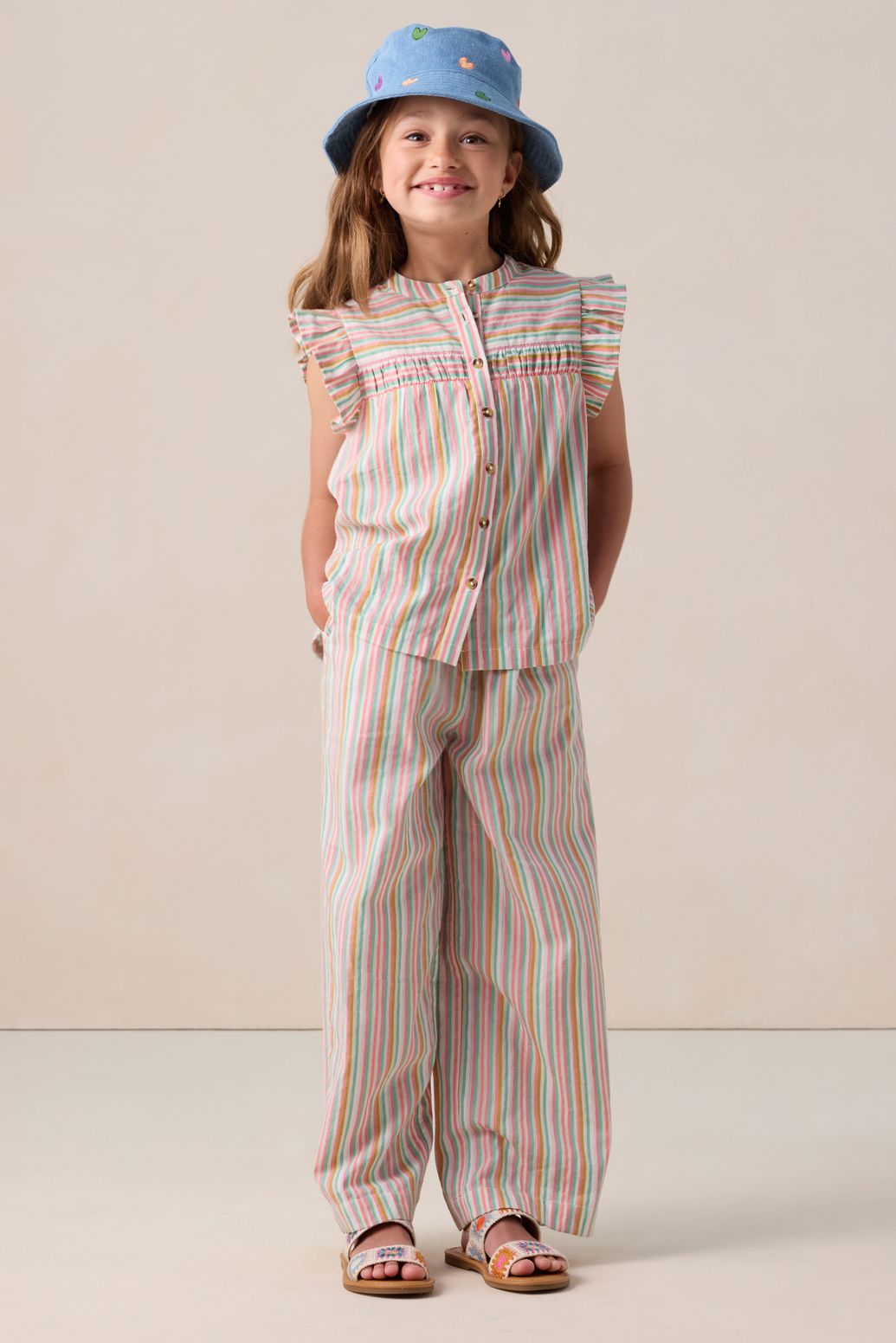 Multicolour broek met strepen