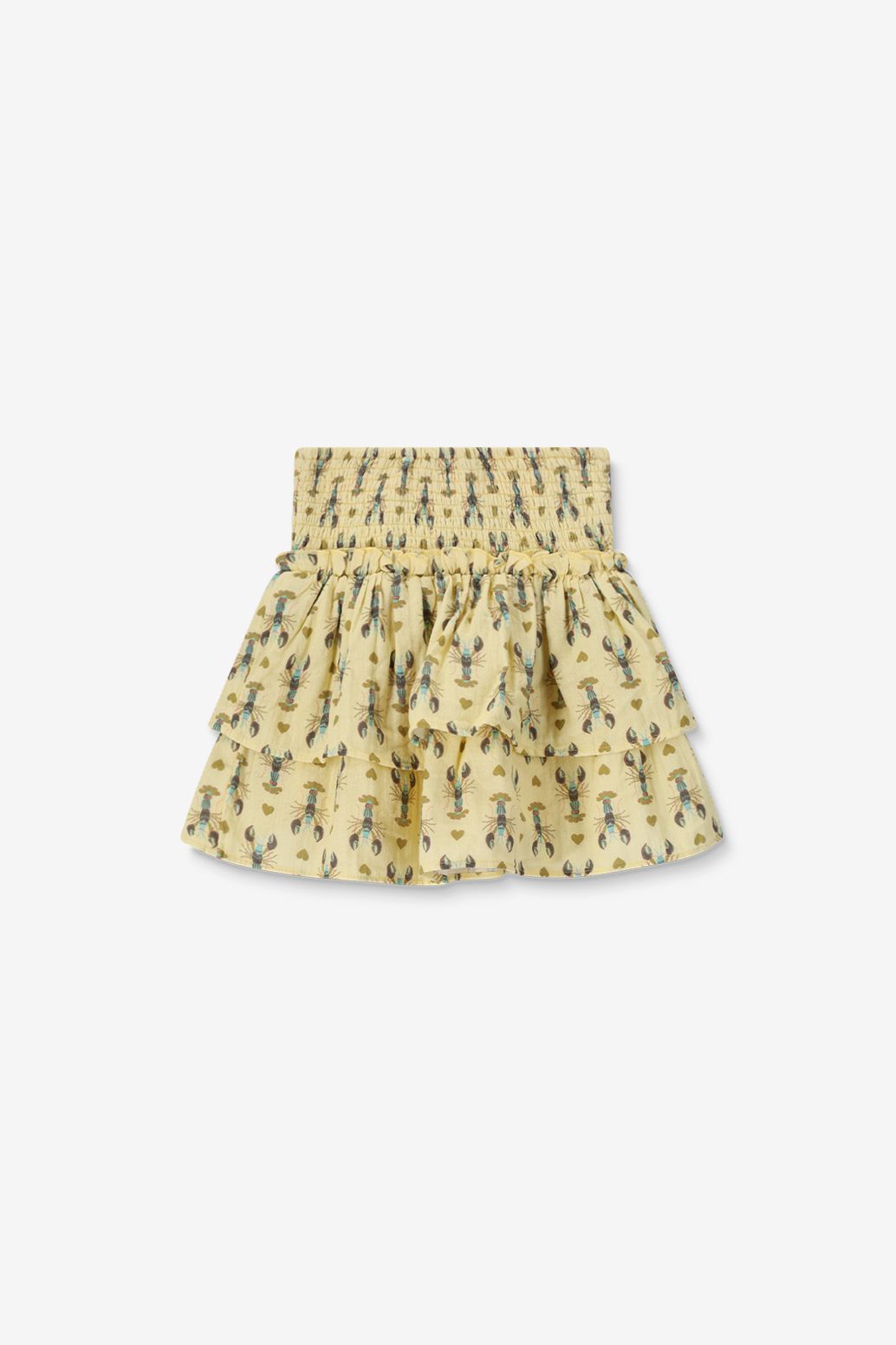 Lichtgele rok met print