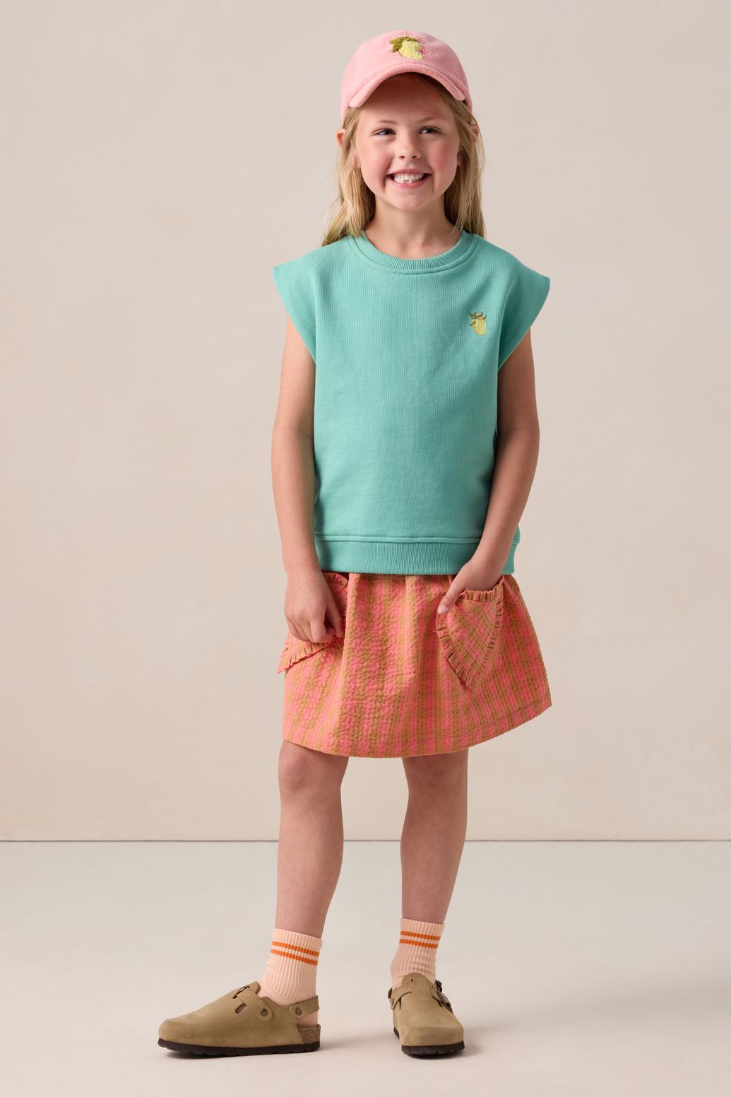 Karierter Rock - rosa