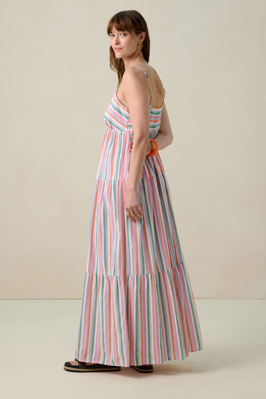 Multicolour maxi jurk