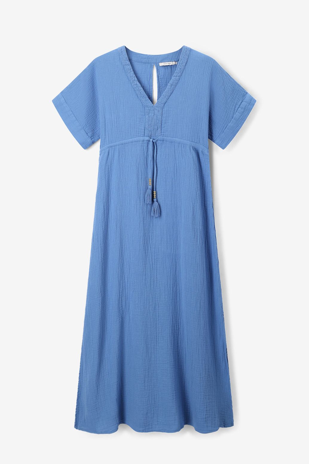 Blauwe kaftan maxi-jurk
