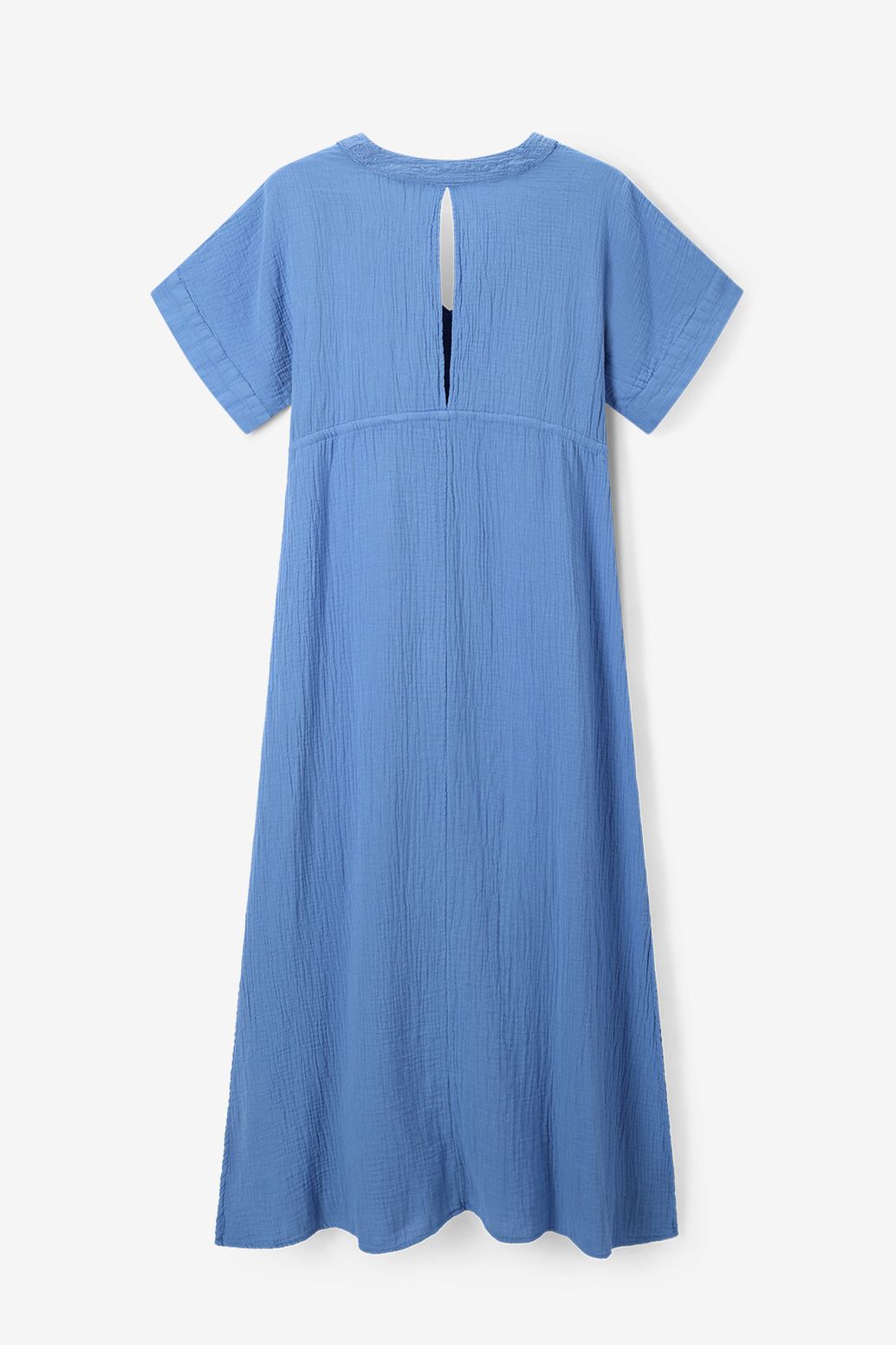 Blauwe kaftan maxi-jurk