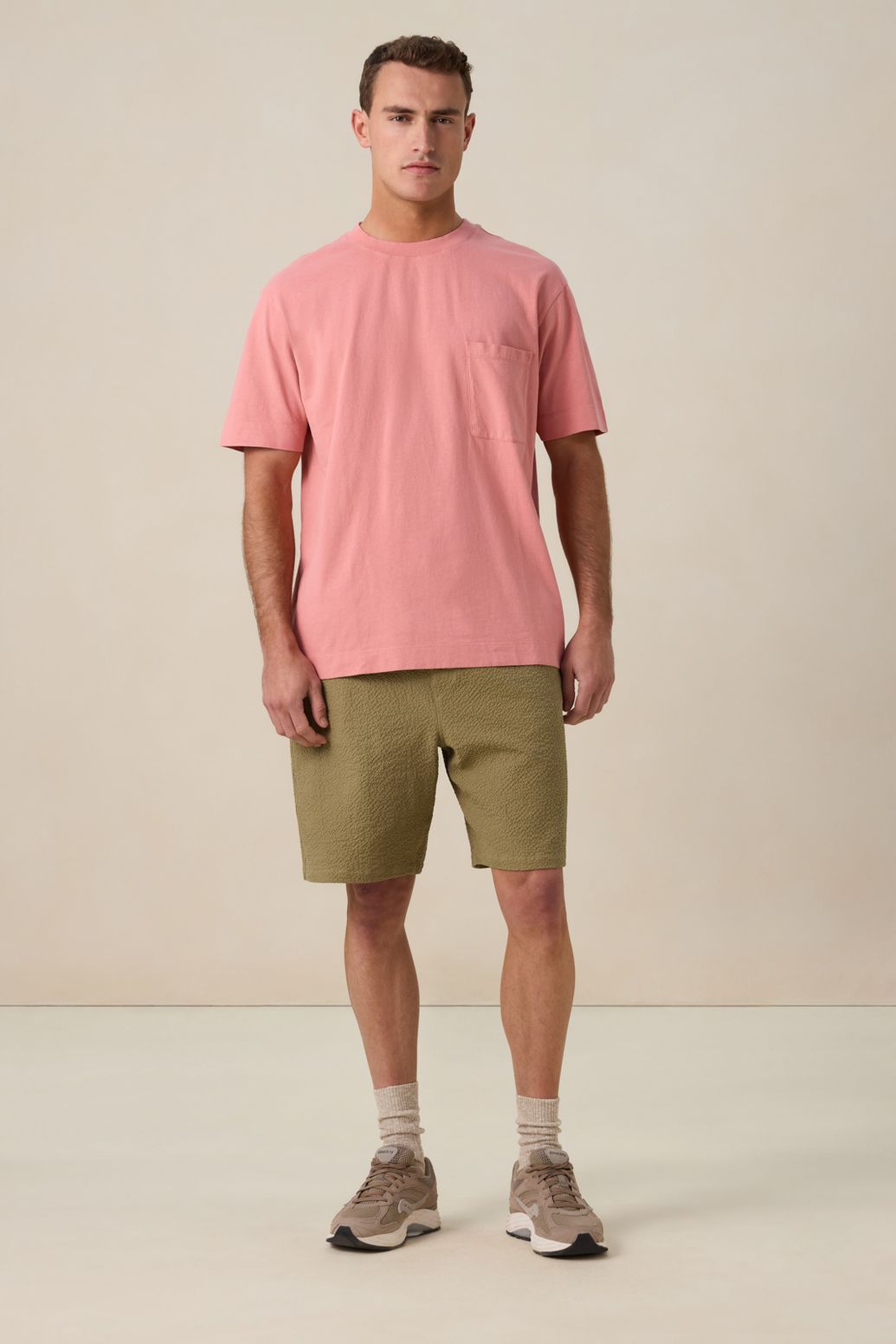 Lichtroze boxy T-shirt