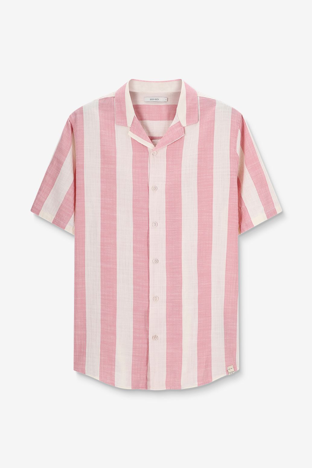 Roze overhemd met strepen