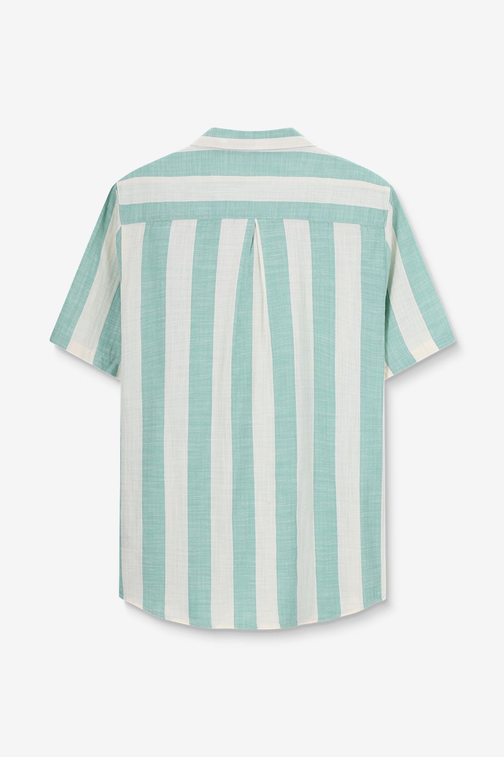 Gestreiftes Kurzarm-Hemd - grün
