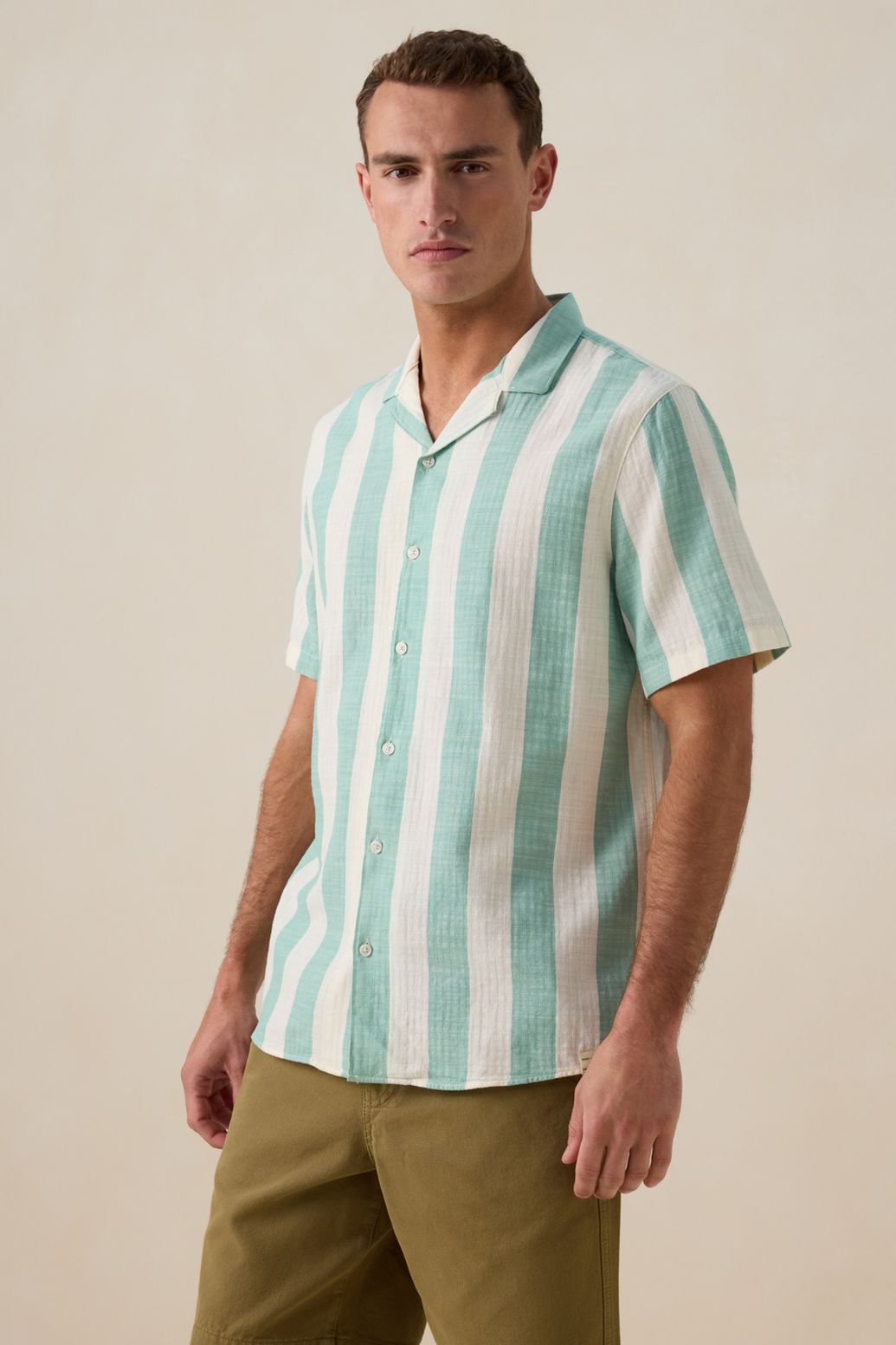 Chemise à rayures - vert