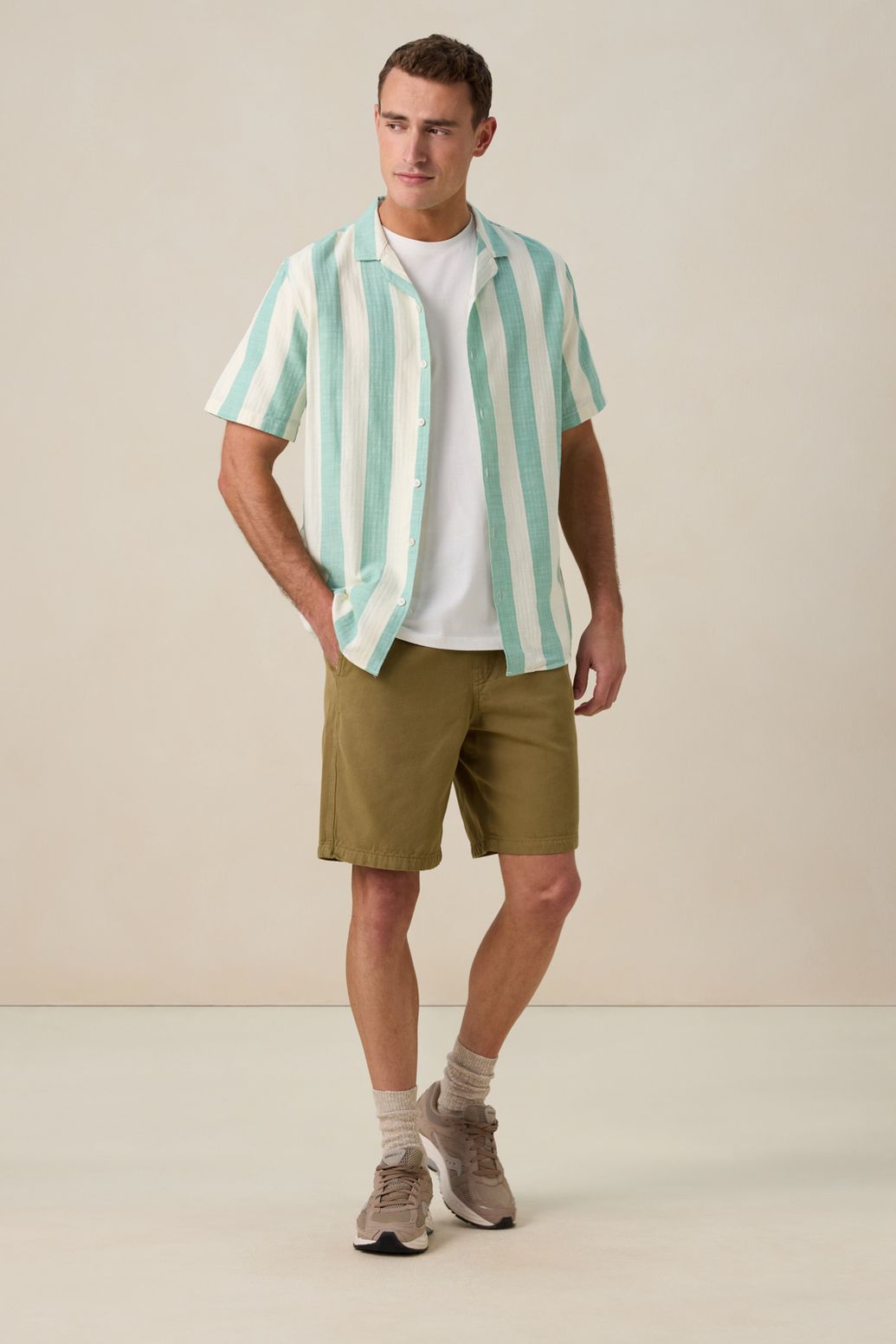 Chemise à rayures - vert