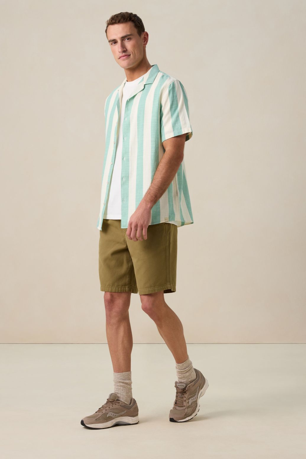 Chemise à rayures - vert