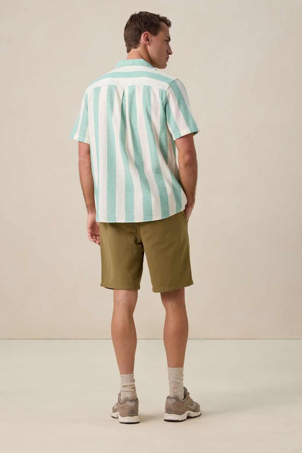 Chemise à rayures - vert