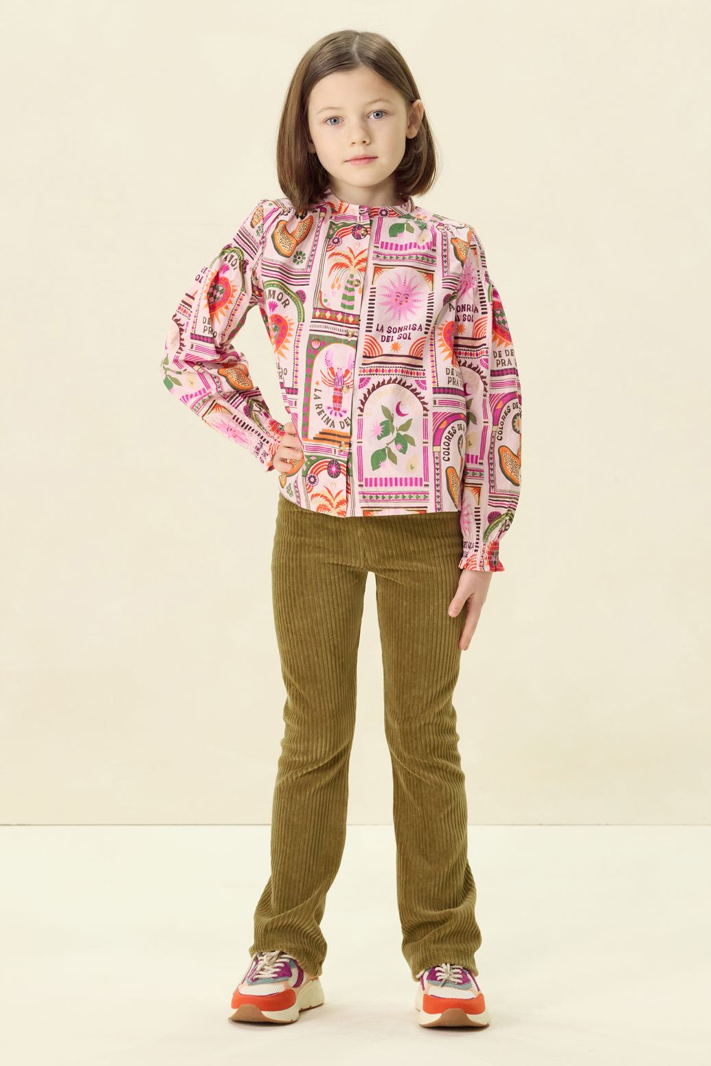 Legging évasé côtelé - vert