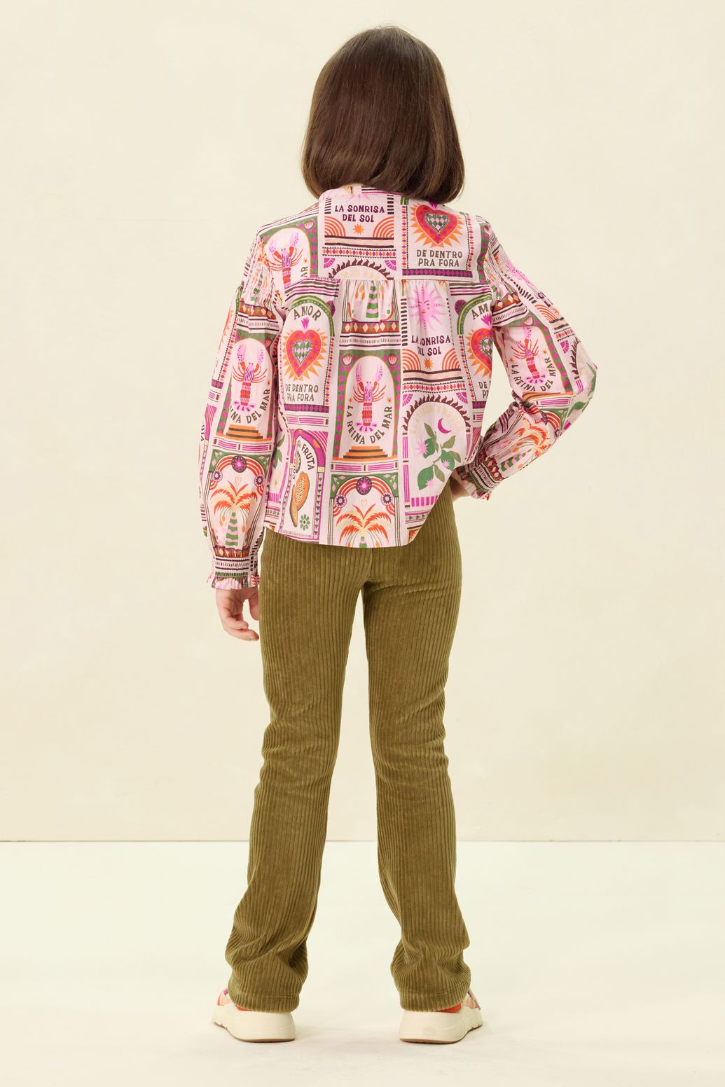 Legging évasé côtelé - vert