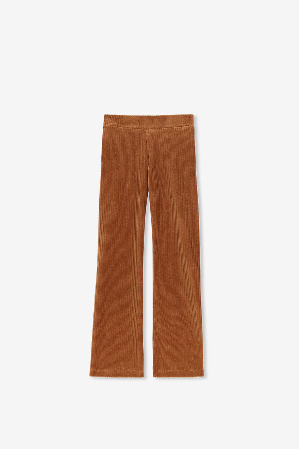 Legging évasé côtelé - marron