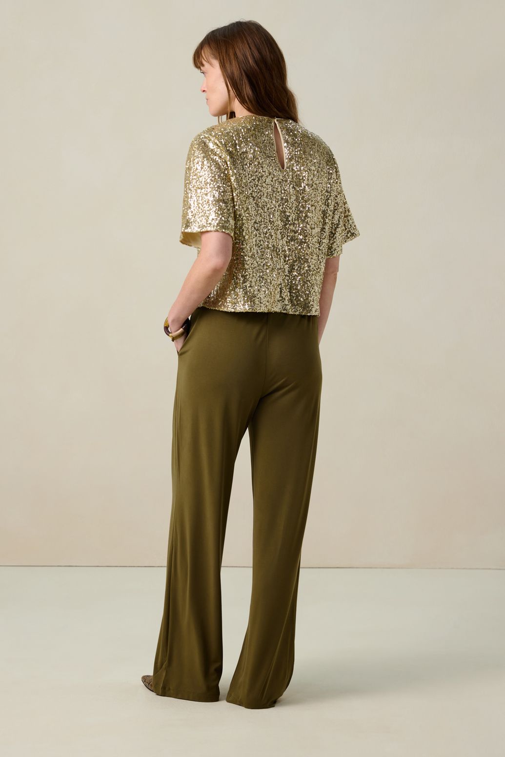 Top avec paillettes - doré