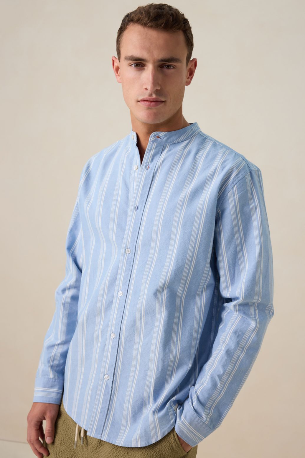 Gestreiftes Hemd - blau