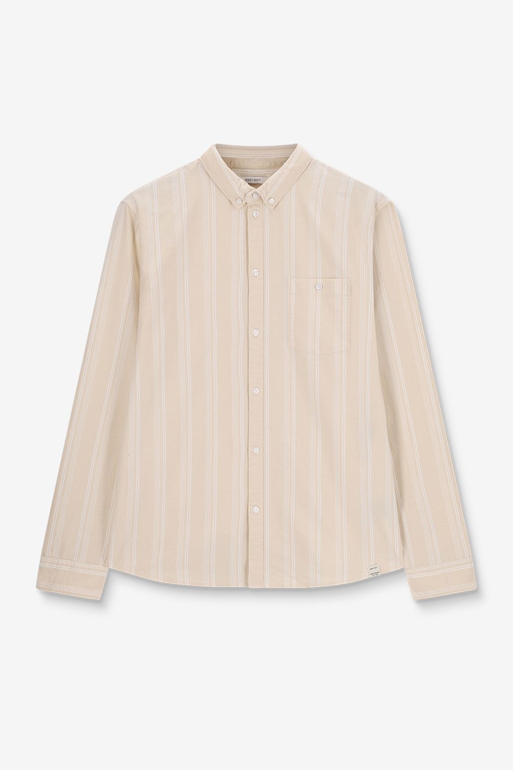 Gestreiftes Hemd - beige