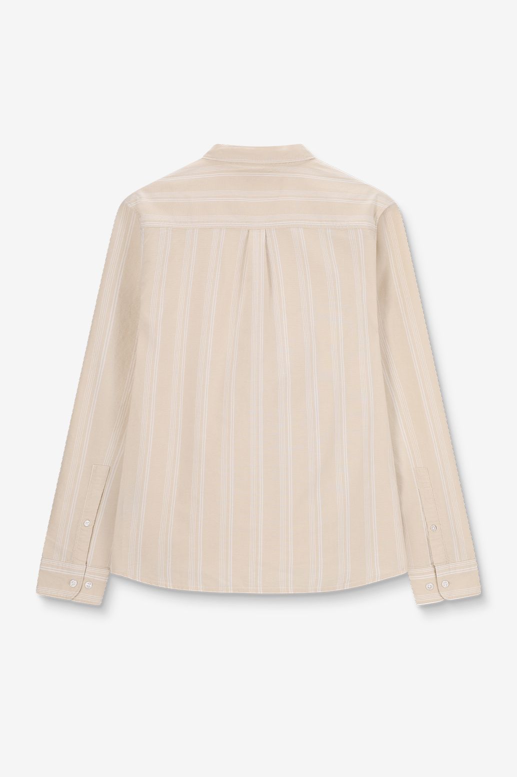 Beige gestreept overhemd