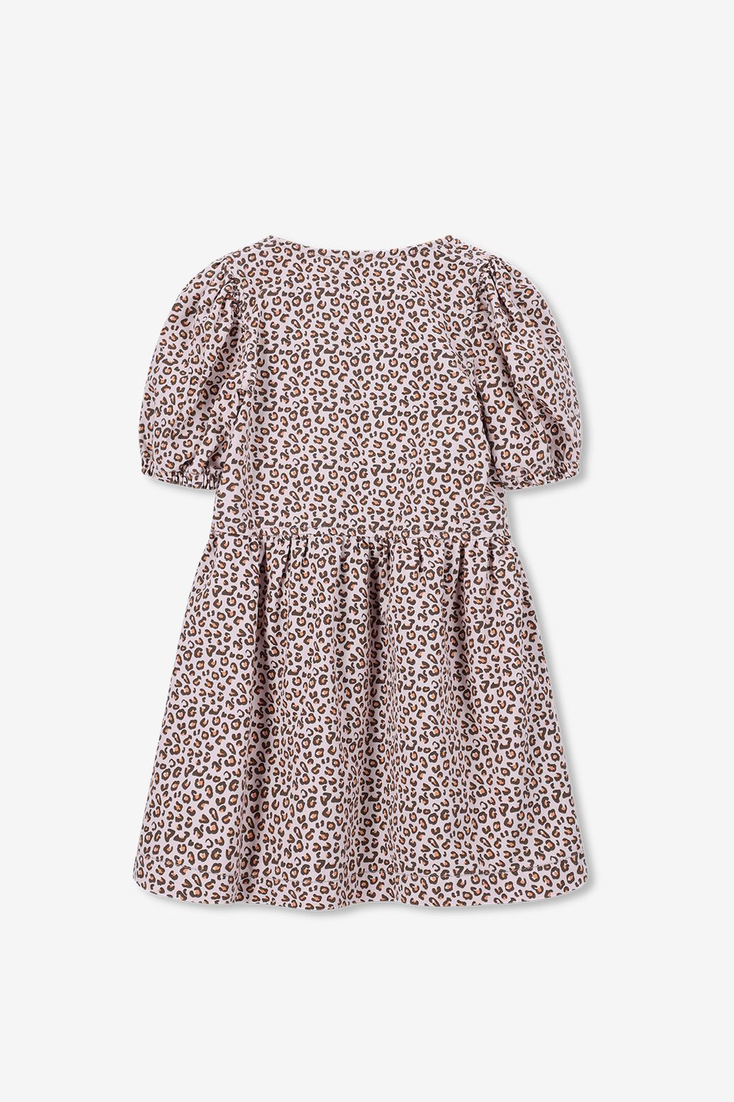 Lichtroze jurk met leopard print