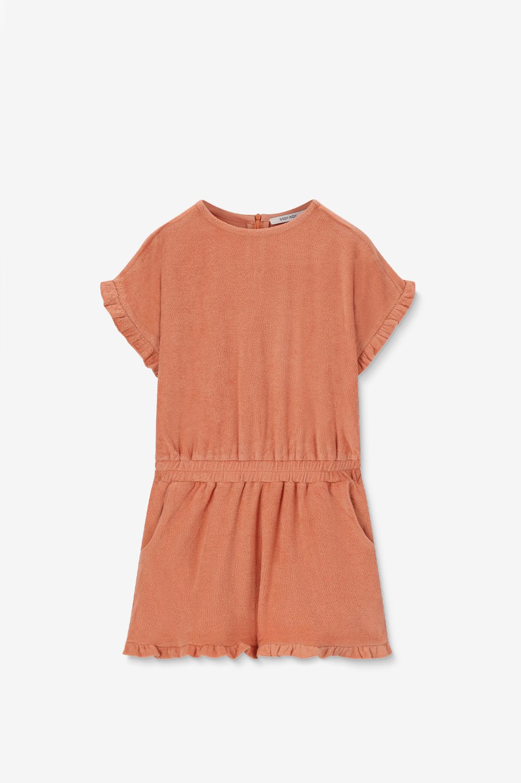 Oranje badstof jumpsuit