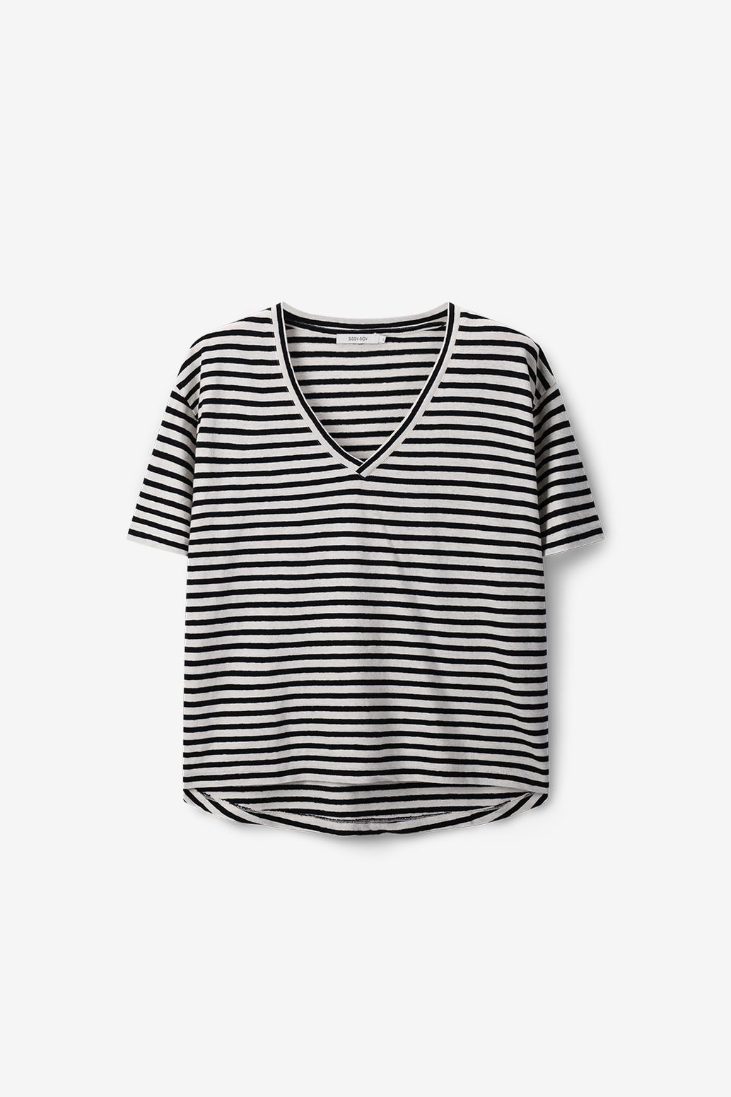 T-shirt rayé - noir